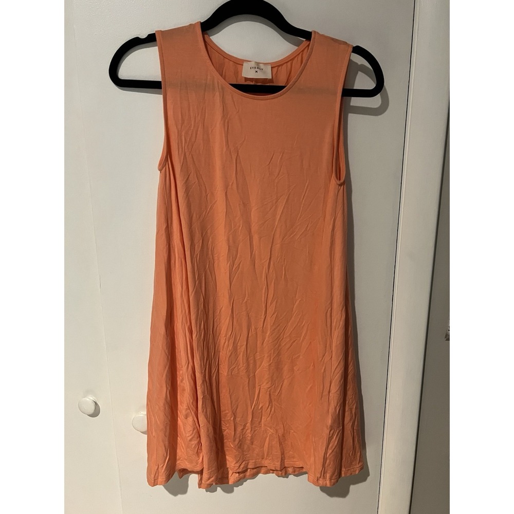 Everly Sleeveless Shift Dress Coral Orange Tank Pullover‎ Womens Size Small
